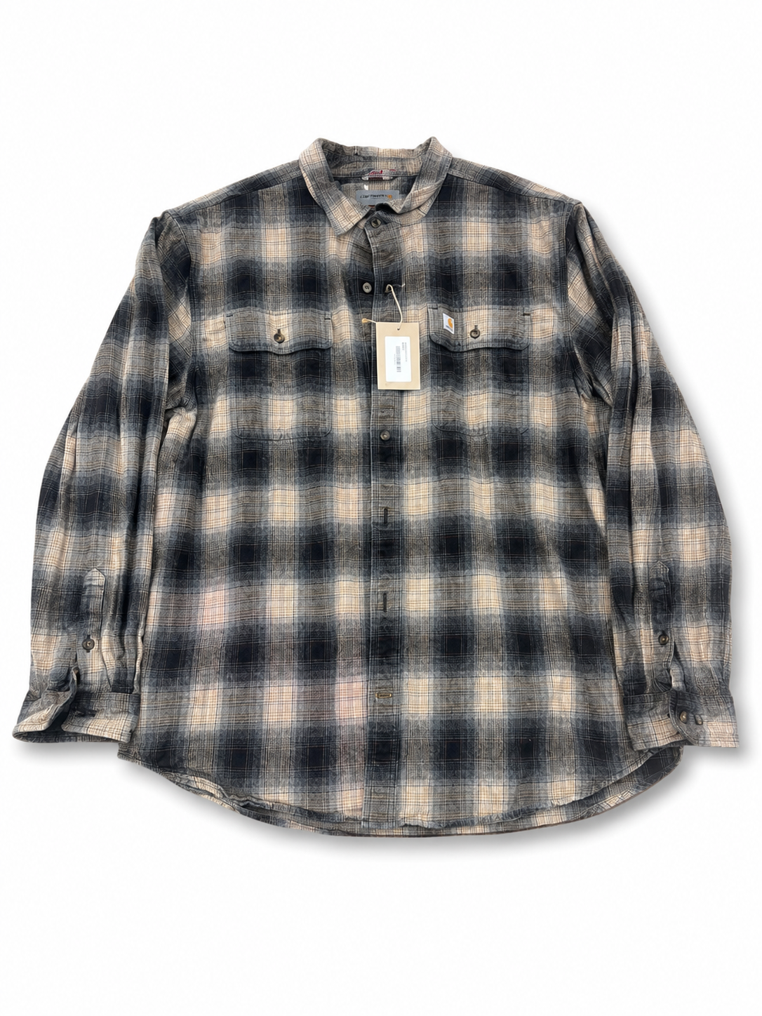 Carhartt Plaid Flannel Shirt - Grey / Cream - XL
