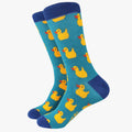 Rubber Duck Bamboo Socks in Turquoise