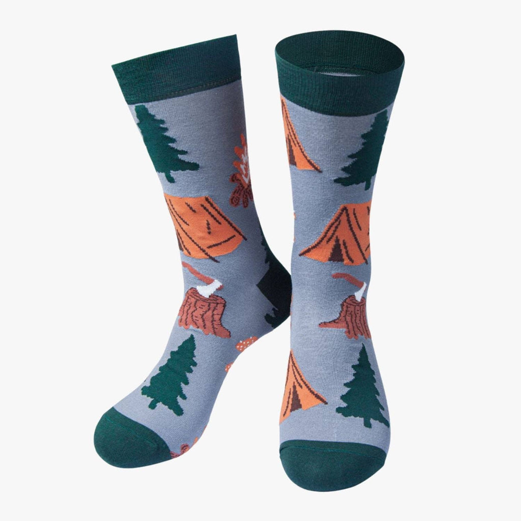 Camping Bamboo Socks in Grey
