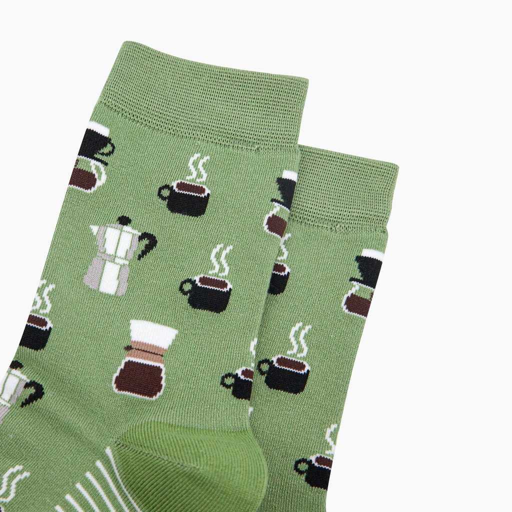 Coffee Lovers Bamboo Socks in Green