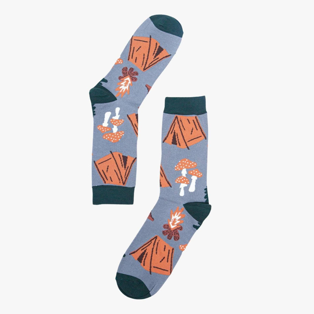 Camping Bamboo Socks in Grey