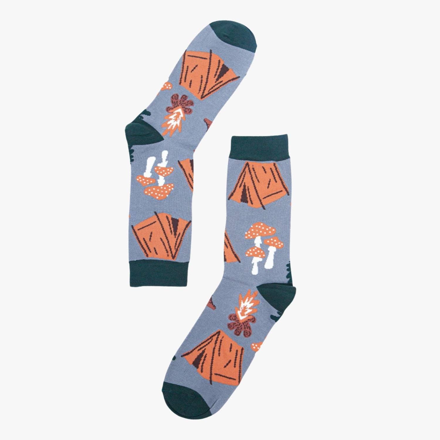 Camping Bamboo Socks in Grey