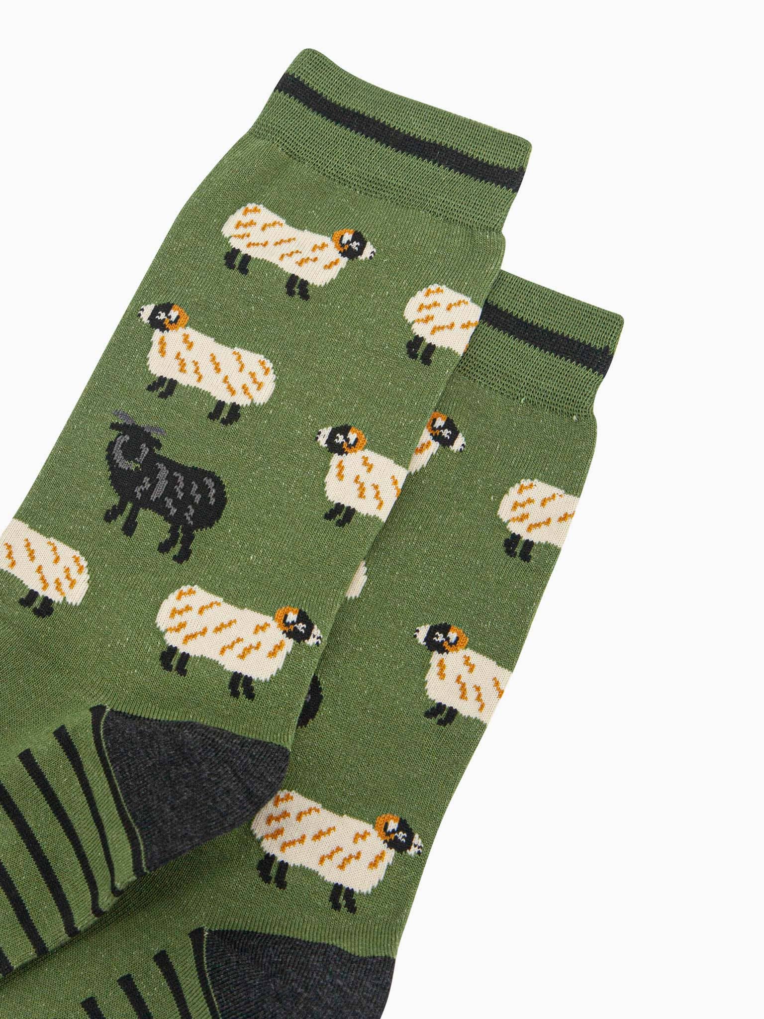 Black Sheep Bamboo Socks in Green