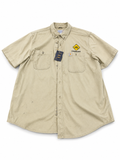 Carhartt Embroidered Work Shirt Beige – Coffee Bikes Beer – XXL