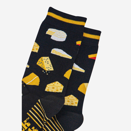 Men's Bamboo Socks - Black, Cheese