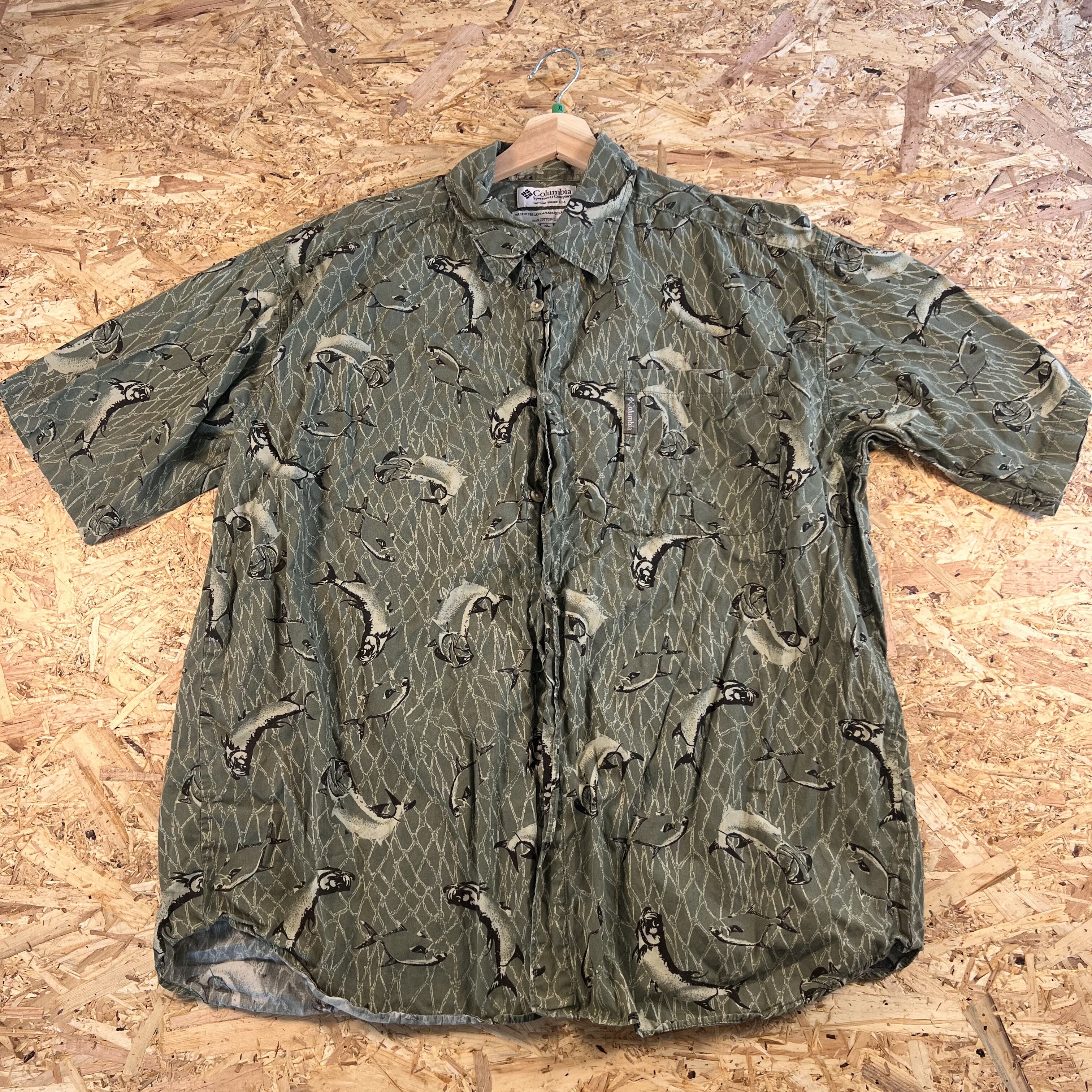 Mens Columbia Retro Fish Shirt XL