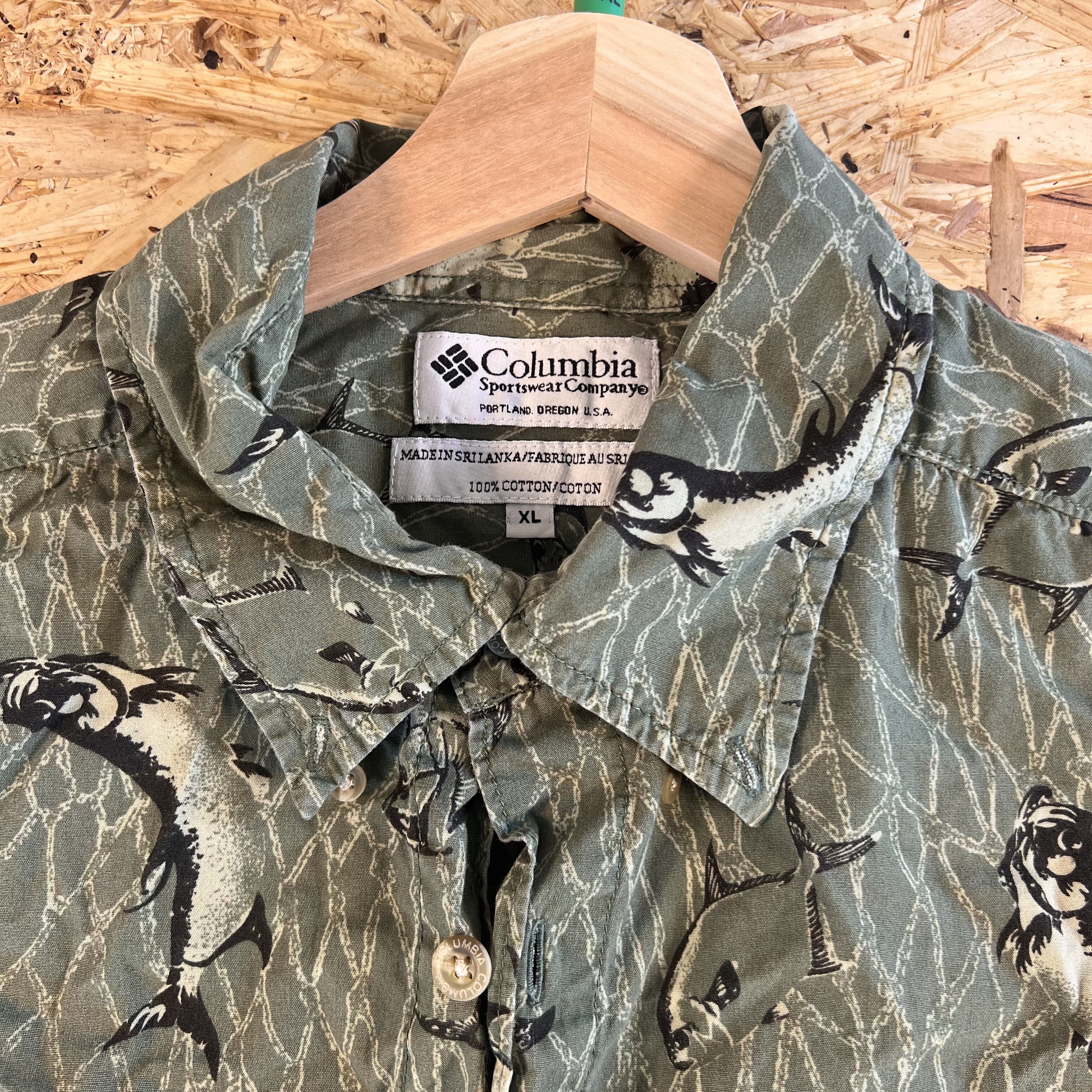 Mens Columbia Retro Fish Shirt XL