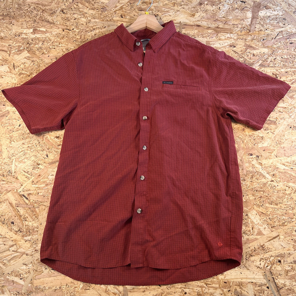 Mens Red Columbia Omni-shade Shirt M