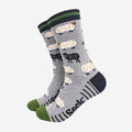 Men's Bamboo Socks - Grey Marl/Green, Black Sheep