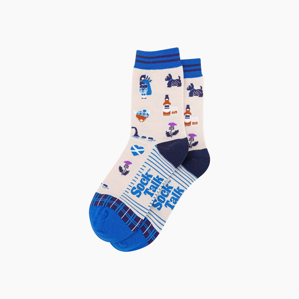 Scotland Landmarks Bamboo Socks in Cream