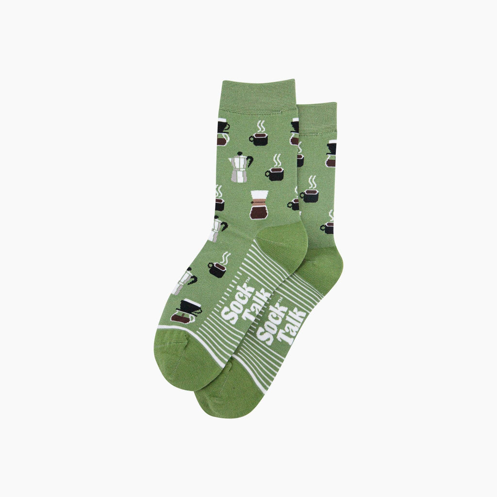 Coffee Lovers Bamboo Socks in Green